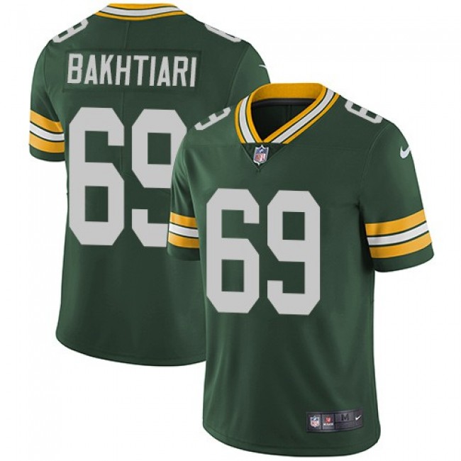 Green Bay Packers #69 David Bakhtiari Green Team Color Youth Stitched NFL Vapor Untouchable Limited Jersey