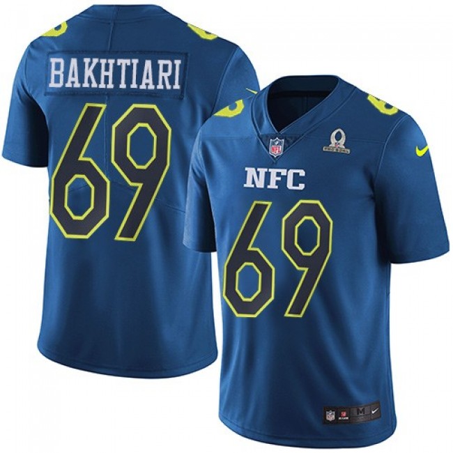 Green Bay Packers #69 David Bakhtiari Navy Youth Stitched NFL Limited NFC 2017 Pro Bowl Jersey