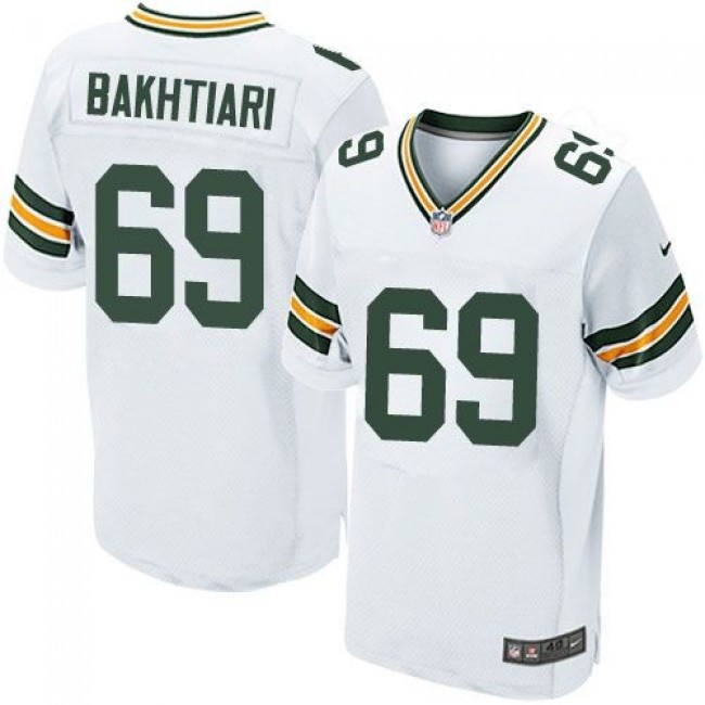 Nike Packers #69 David Bakhtiari White Men's Stitched NFL Elite Jersey