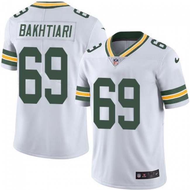 Green Bay Packers #69 David Bakhtiari White Youth Stitched NFL Vapor Untouchable Limited Jersey