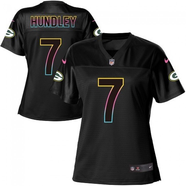 Women's Packers #7 Brett Hundley Black NFL Game Jersey