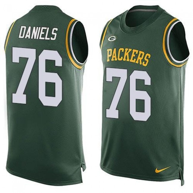 Nike Packers #76 Mike Daniels Green Team Color Men's Stitched NFL Limited Tank Top Jersey