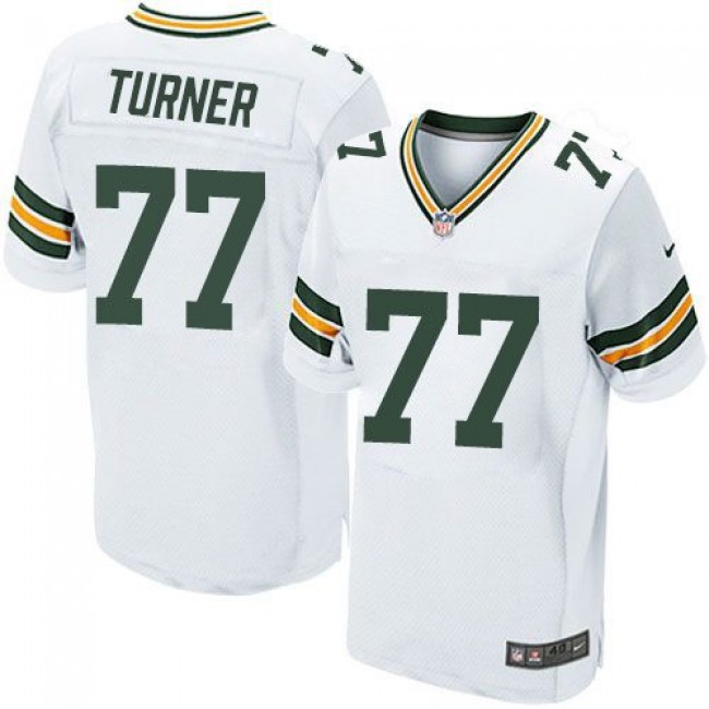 Nike Packers #77 Billy Turner White Men's Stitched NFL Elite Jersey