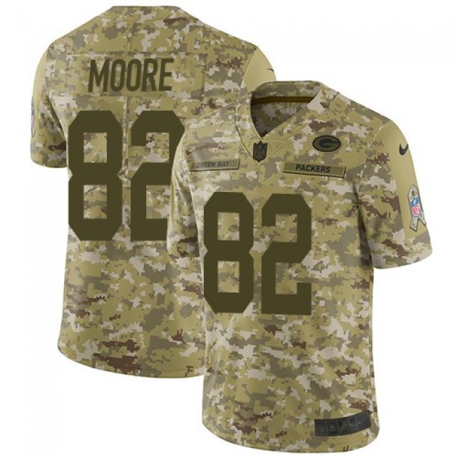 Nike Packers #82 J'Mon Moore Camo Men's Stitched NFL Limited 2018 Salute To Service Jersey