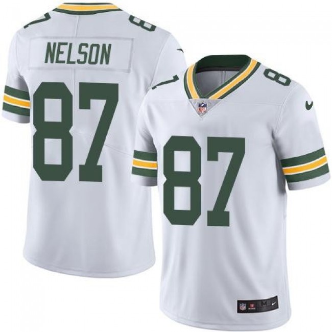 Green Bay Packers #87 Jordy Nelson White Youth Stitched NFL Vapor Untouchable Limited Jersey
