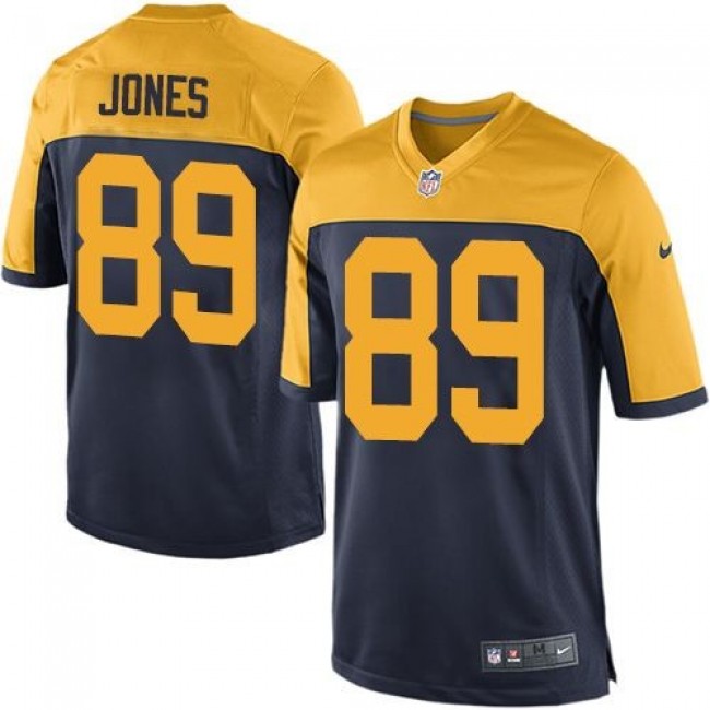 Green Bay Packers #89 James Jones Navy Blue Alternate Youth Stitched NFL Elite Jersey