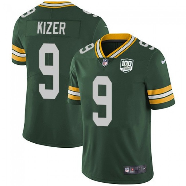 Nike Packers #9 DeShone Kizer Green Team Color Men's 100th Season Stitched NFL Vapor Untouchable Limited Jersey