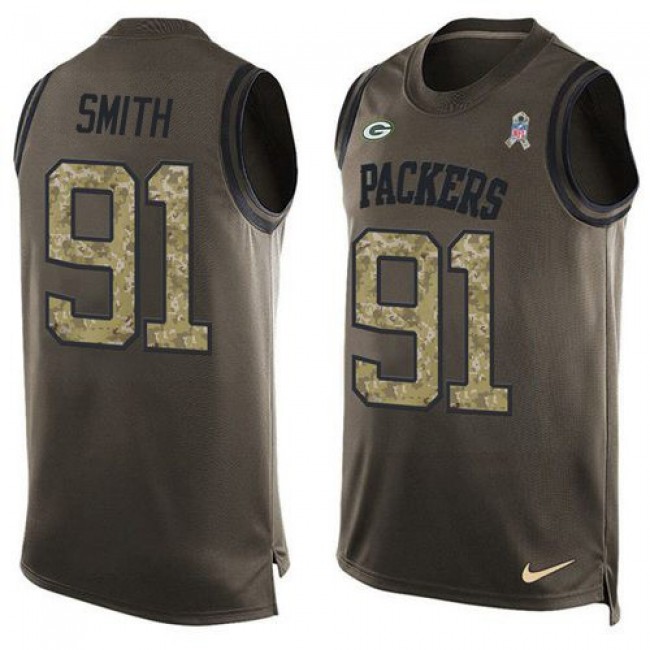 Nike Packers #91 Preston Smith Green Men's Stitched NFL Limited Salute To Service Tank Top Jersey