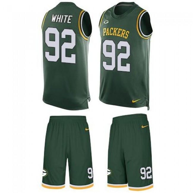 Nike Packers #92 Reggie White Green Team Color Men's Stitched NFL Limited Tank Top Suit Jersey