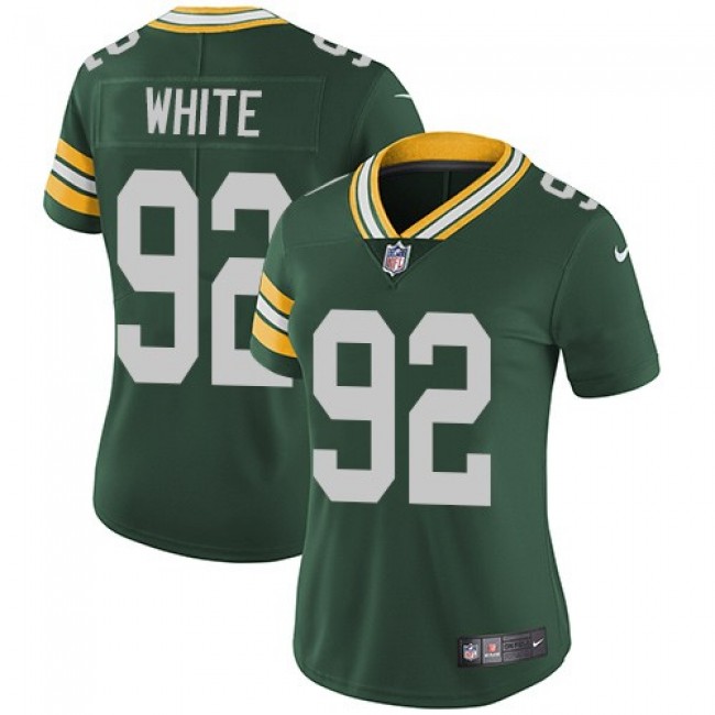 Women's Packers #92 Reggie White Green Team Color Stitched NFL Vapor Untouchable Limited Jersey