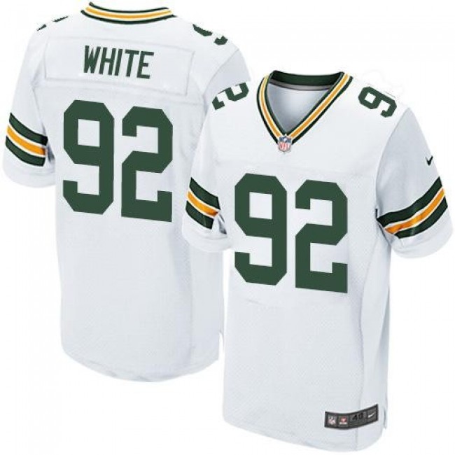 Nike Packers #92 Reggie White White Men's Stitched NFL Elite Jersey