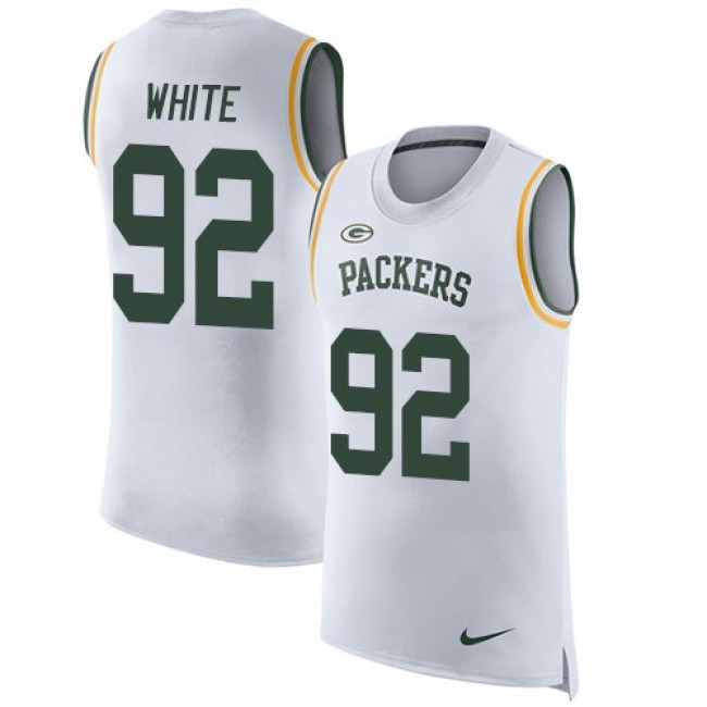 Nike Packers #92 Reggie White White Men's Stitched NFL Limited Rush Tank Top Jersey
