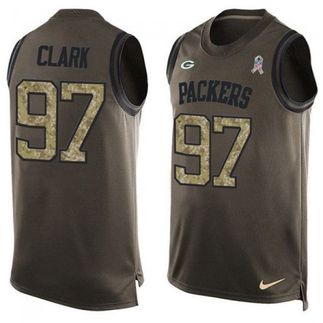Nike Packers #97 Kenny Clark Green Men's Stitched NFL Limited Salute To Service Tank Top Jersey