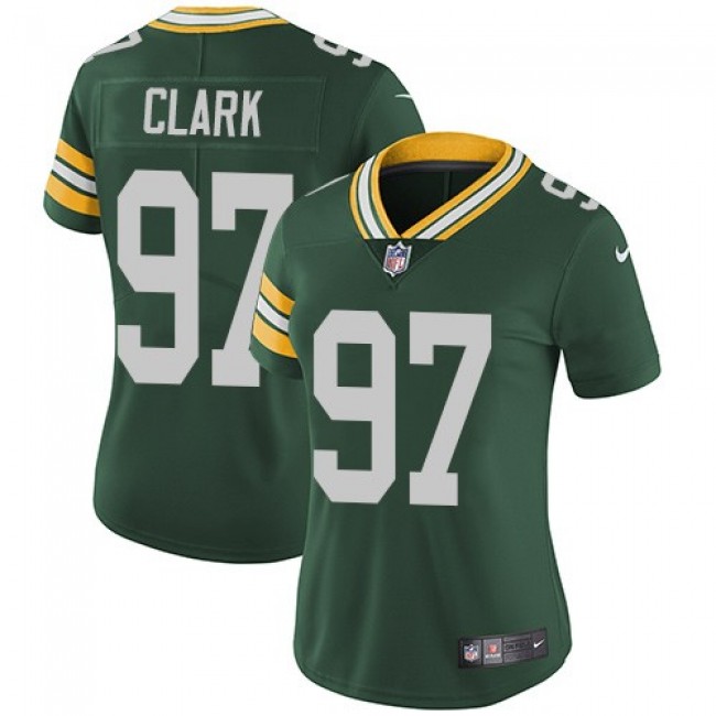 Women's Packers #97 Kenny Clark Green Team Color Stitched NFL Vapor Untouchable Limited Jersey