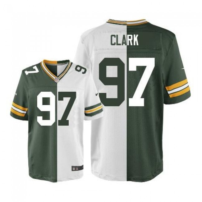 Nike Packers #97 Kenny Clark Green/White Men's Stitched NFL Elite Split Jersey
