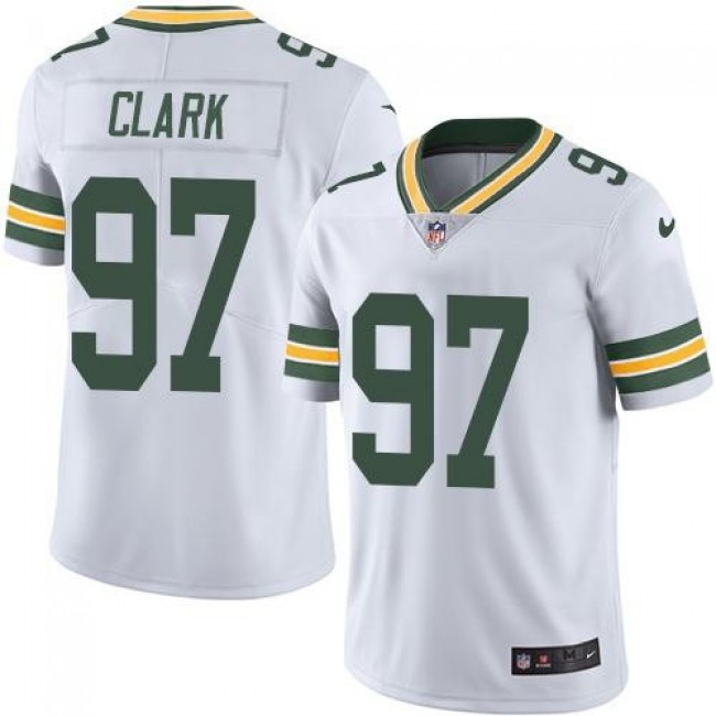 Green Bay Packers #97 Kenny Clark White Youth Stitched NFL Vapor Untouchable Limited Jersey
