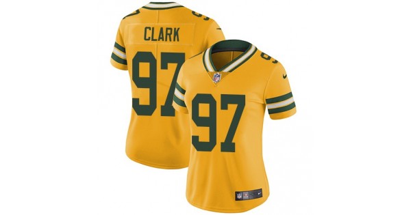 بخاخ فضي NFL Jersey US Light Blue-Women's Packers #97 Kenny Clark Yellow ... بخاخ فضي