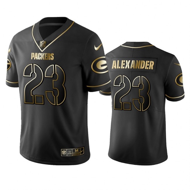Packers #23 Jaire Alexander Men's Stitched NFL Vapor Untouchable Limited Black Golden Jersey