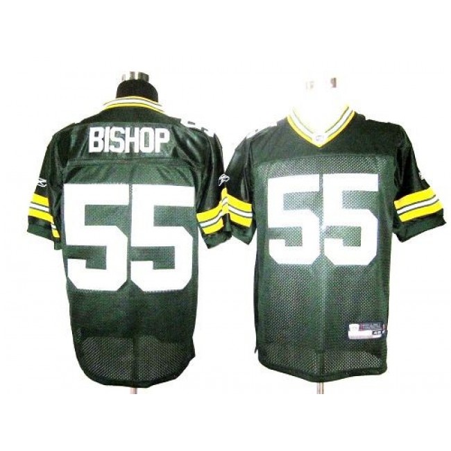 Packers #55 Desmond Bishop Green Stitched NFL Jersey