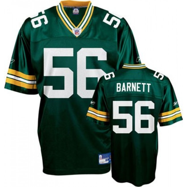 Packers #56 Nick Barnett Green Stitched NFL Jersey