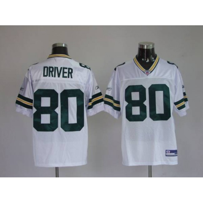 Packers #80 Donald Driver White Stitched NFL Jersey