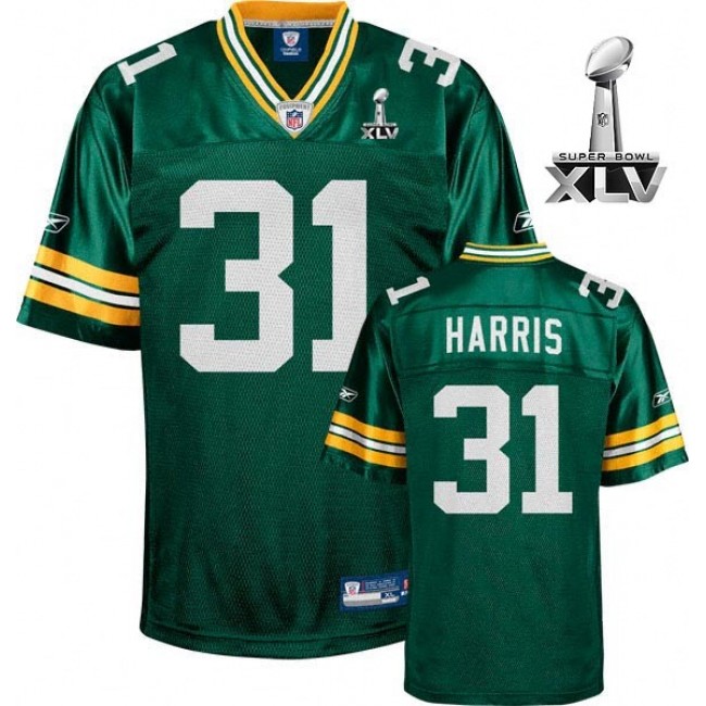 Packers Al Harris #31 Green Super Bowl XLV Embroidered NFL Jersey