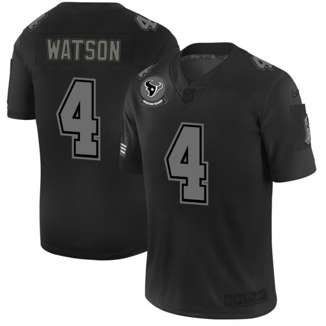 Houston Texans #4 Deshaun Watson Men's Nike Black 2019 Salute to Service Limited Stitched NFL Jersey