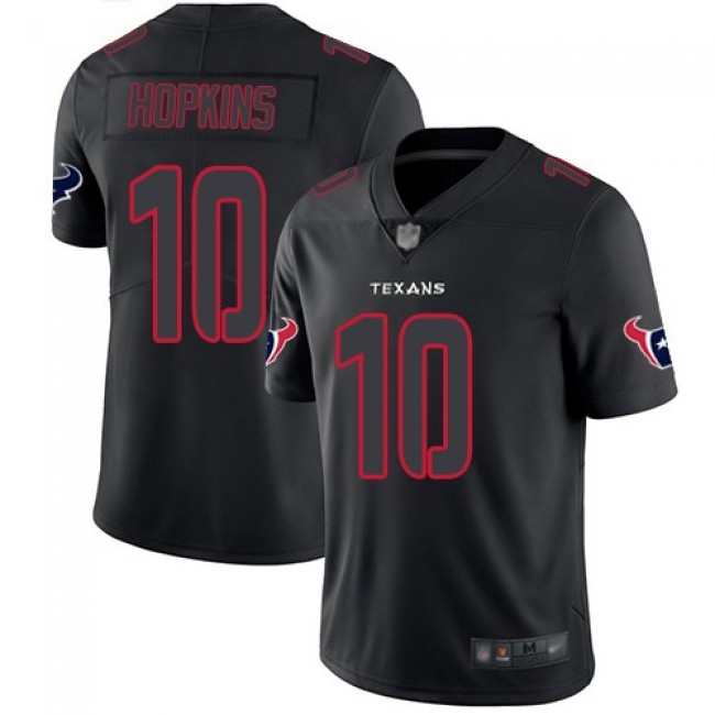 Nike Texans #10 DeAndre Hopkins Black Men's Stitched NFL Limited Rush Impact Jersey