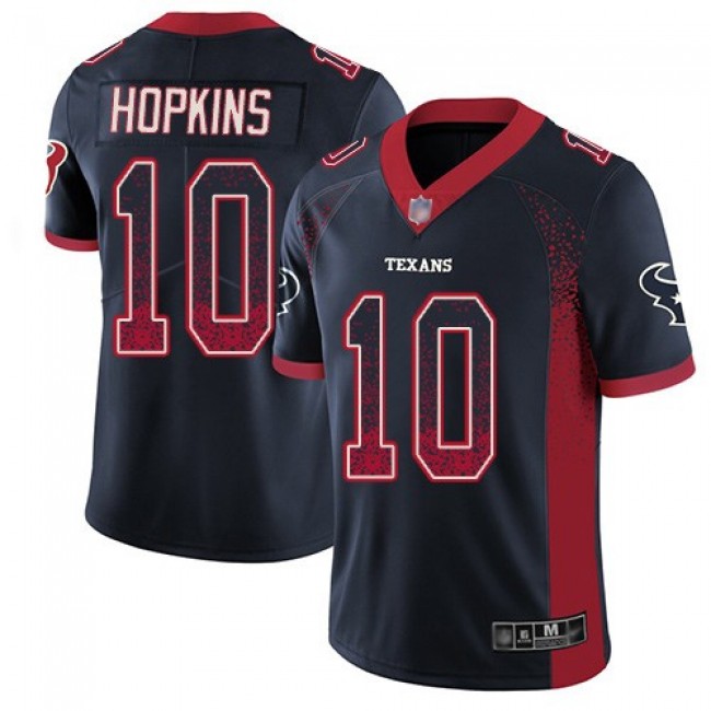 Nike Texans #10 DeAndre Hopkins Navy Blue Team Color Men's Stitched NFL Limited Rush Drift Fashion Jersey