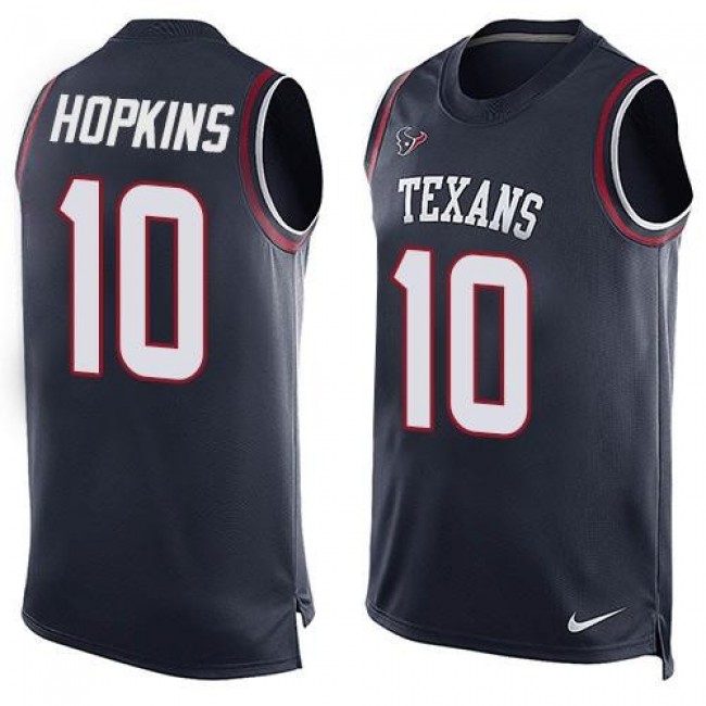 Nike Texans #10 DeAndre Hopkins Navy Blue Team Color Men's Stitched NFL Limited Tank Top Jersey