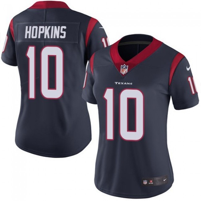 Women's Texans #10 DeAndre Hopkins Navy Blue Team Color Stitched NFL Vapor Untouchable Limited Jersey