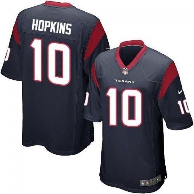 Houston Texans #10 DeAndre Hopkins Navy Blue Team Color Youth Stitched NFL Elite Jersey