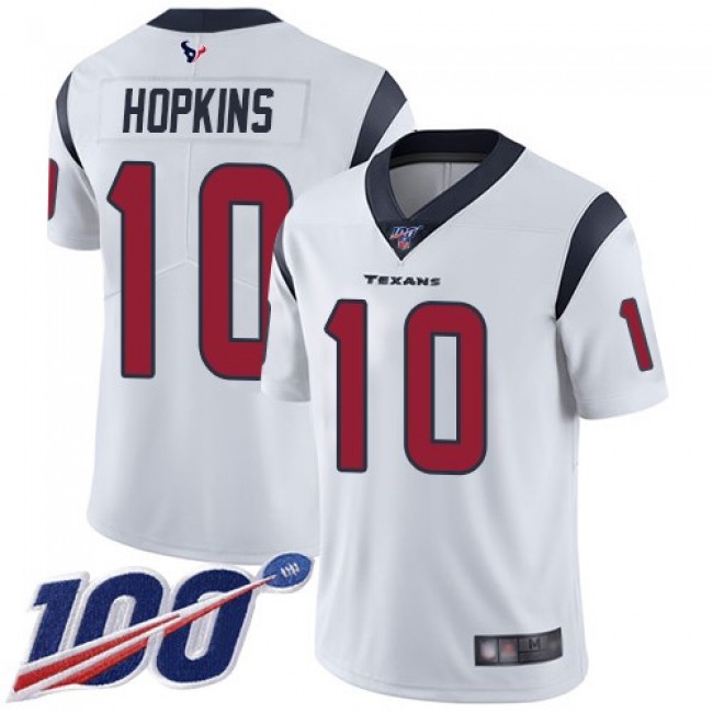 Nike Texans #10 DeAndre Hopkins White Men's Stitched NFL 100th Season Vapor Limited Jersey