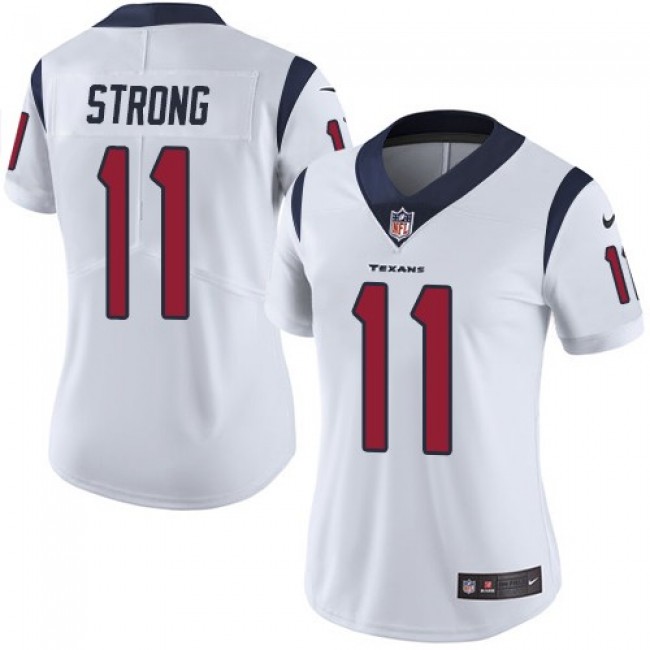 Women's Texans #11 Jaelen Strong White Stitched NFL Vapor Untouchable Limited Jersey