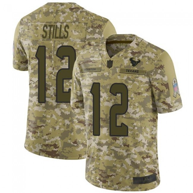 Nike Texans #12 Kenny Stills Camo Men's Stitched NFL Limited 2018 Salute To Service Jersey