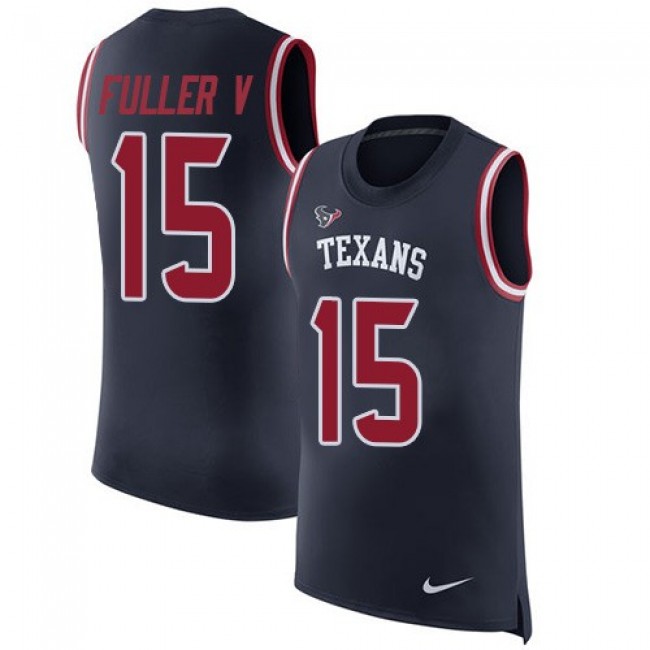 Nike Texans #15 Will Fuller V Navy Blue Team Color Men's Stitched NFL Limited Rush Tank Top Jersey