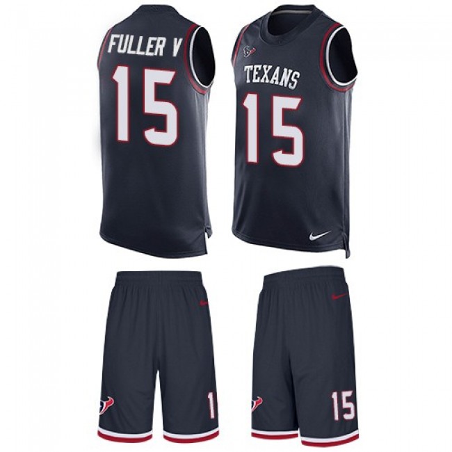 Nike Texans #15 Will Fuller V Navy Blue Team Color Men's Stitched NFL Limited Tank Top Suit Jersey
