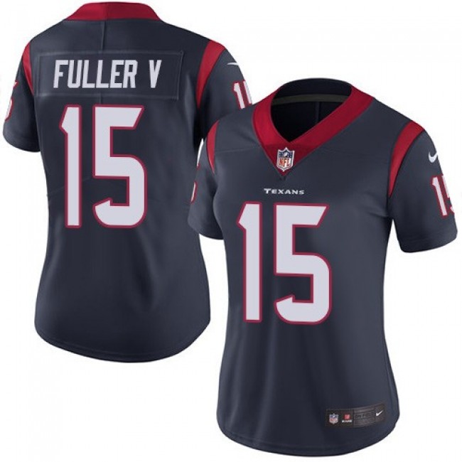 Women's Texans #15 Will Fuller V Navy Blue Team Color Stitched NFL Vapor Untouchable Limited Jersey