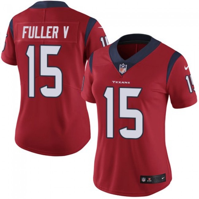 Women's Texans #15 Will Fuller V Red Alternate Stitched NFL Vapor Untouchable Limited Jersey