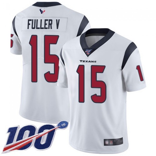 Nike Texans #15 Will Fuller V White Men's Stitched NFL 100th Season Vapor Limited Jersey