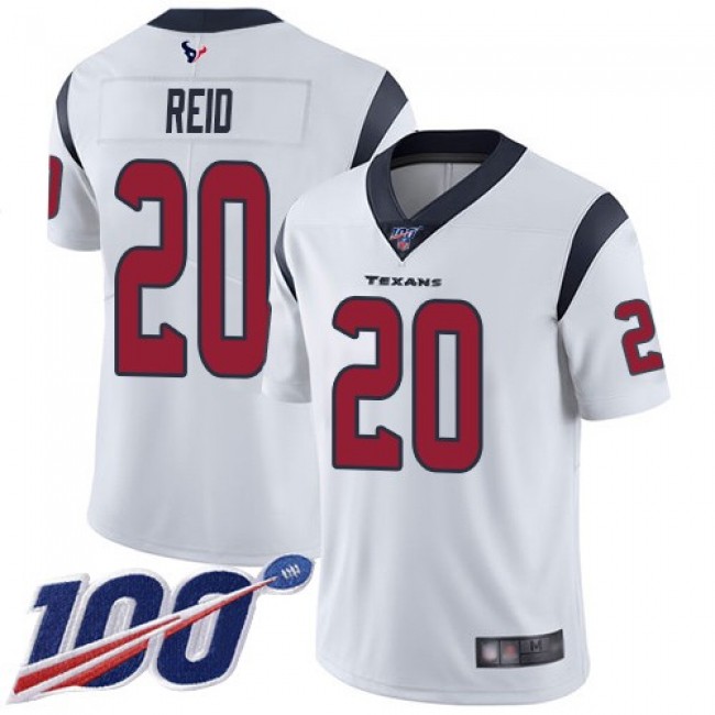 Nike Texans #20 Justin Reid White Men's Stitched NFL 100th Season Vapor Limited Jersey