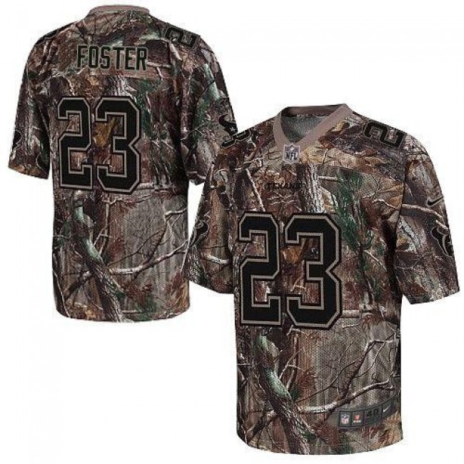 Houston Texans #23 Arian Foster Camo Youth Stitched NFL Realtree Elite Jersey