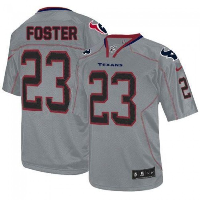Houston Texans #23 Arian Foster Lights Out Grey Youth Stitched NFL Elite Jersey
