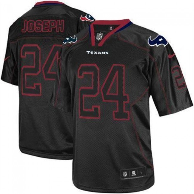 Nike Texans #24 Johnathan Joseph Lights Out Black Men's Stitched NFL Elite Jersey