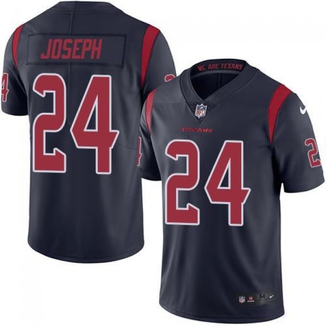 Houston Texans #24 Johnathan Joseph Navy Blue Youth Stitched NFL Limited Rush Jersey