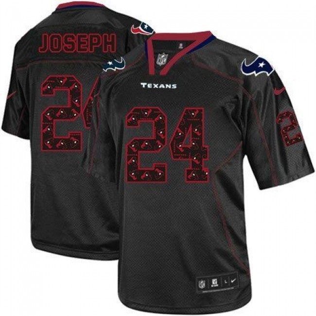 Nike Texans #24 Johnathan Joseph New Lights Out Black Men's Stitched NFL Elite Jersey
