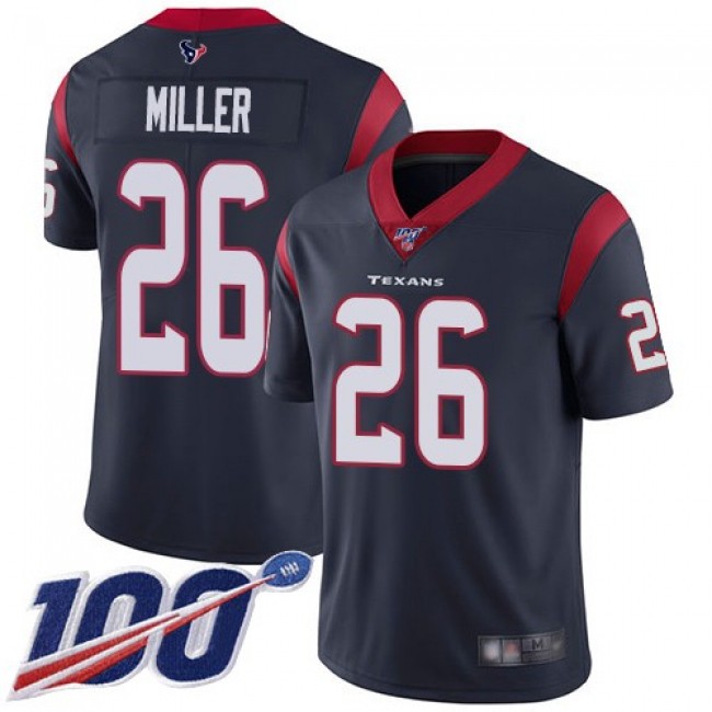 Nike Texans #26 Lamar Miller Navy Blue Team Color Men's Stitched NFL 100th Season Vapor Limited Jersey
