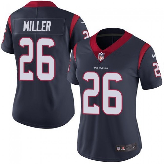 Women's Texans #26 Lamar Miller Navy Blue Team Color Stitched NFL Vapor Untouchable Limited Jersey