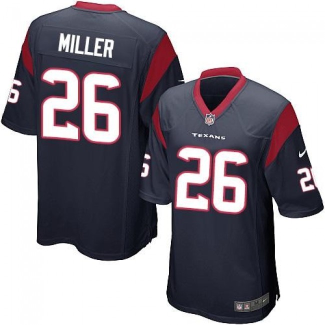 Houston Texans #26 Lamar Miller Navy Blue Team Color Youth Stitched NFL Elite Jersey