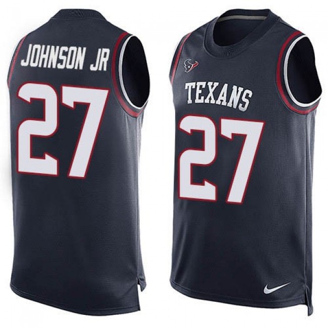 Nike Texans #27 Duke Johnson Jr Navy Blue Team Color Men's Stitched NFL Limited Tank Top Jersey